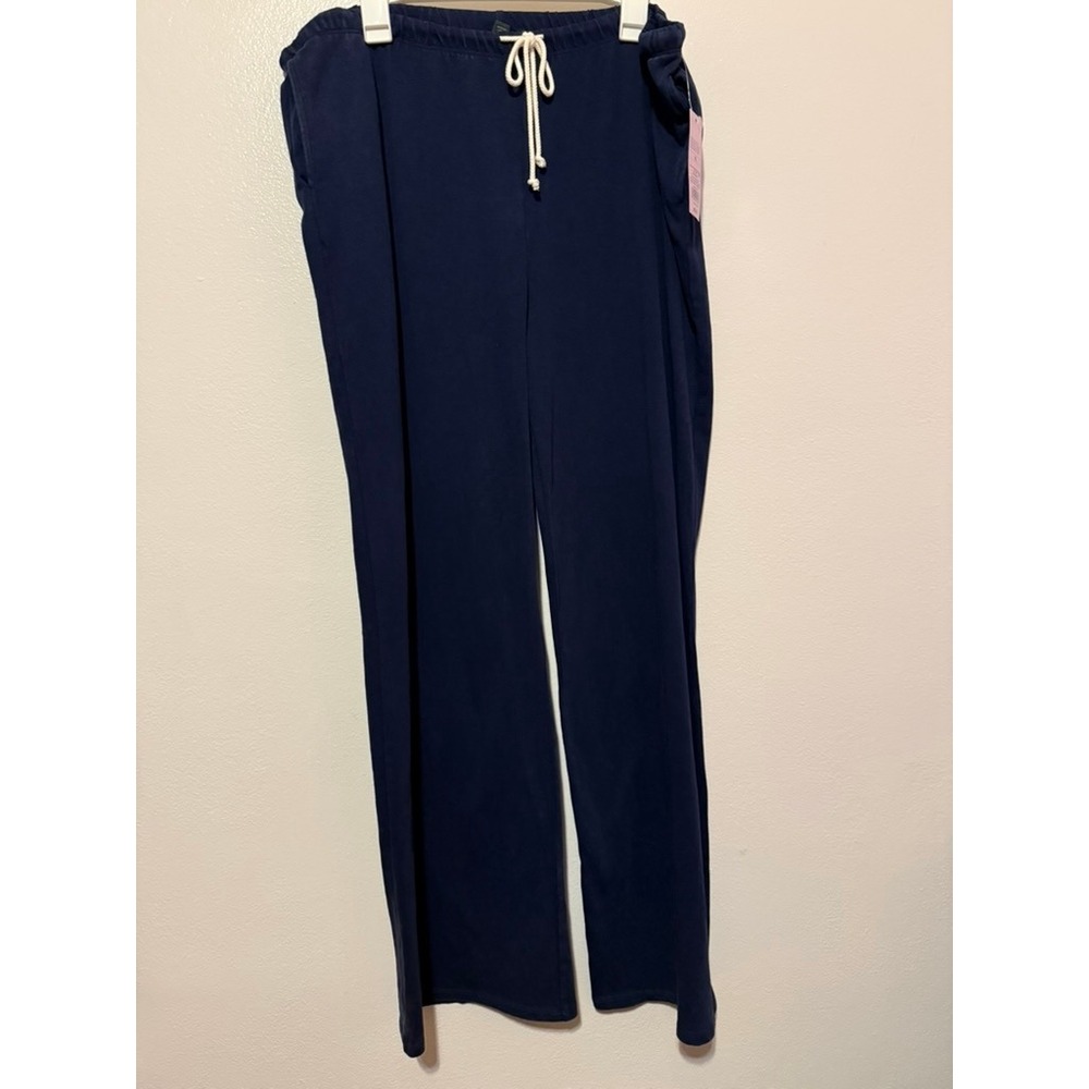 Wild Fable Navy Blue Wide Leg Lounge Pants XL NWT Drawstring Recycled Cotton